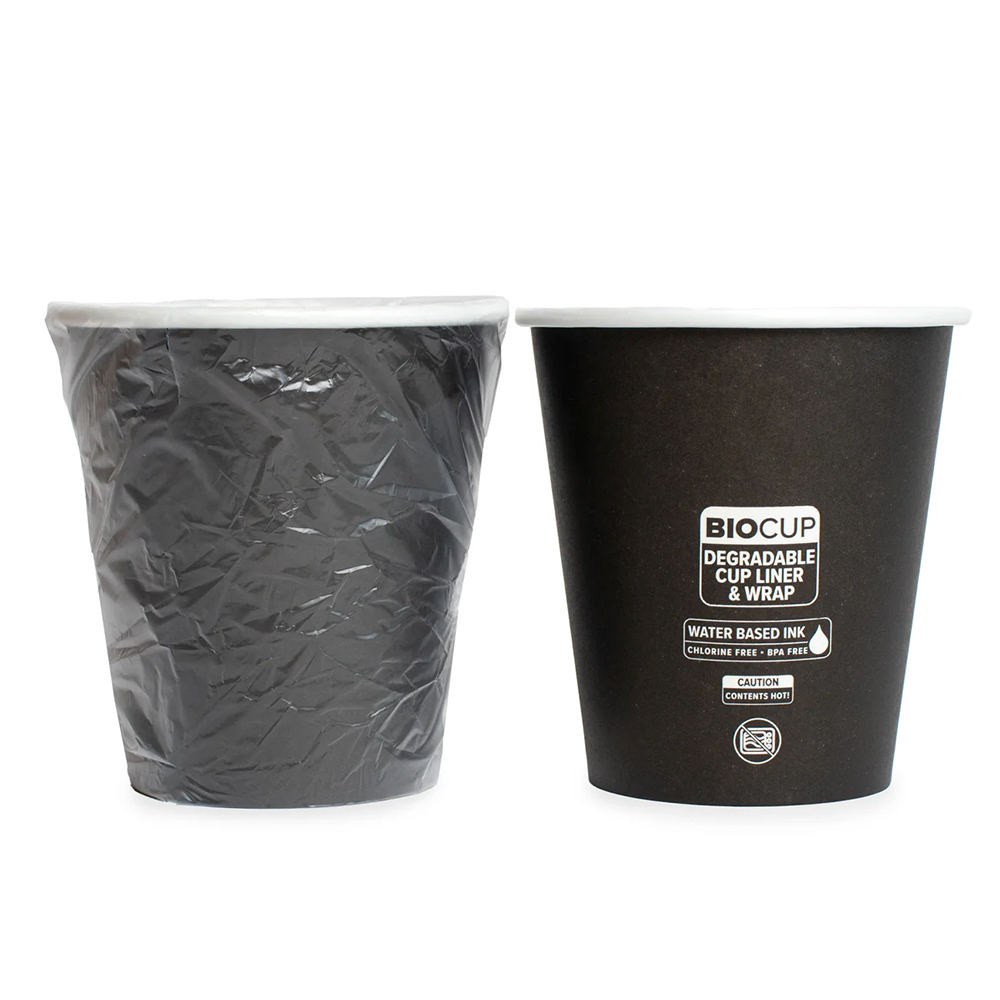 Amenity Services Black Individually Eco-Lined & Eco Wrapped 10 Oz. Hot Cup 1000 Per Case Price Per Case